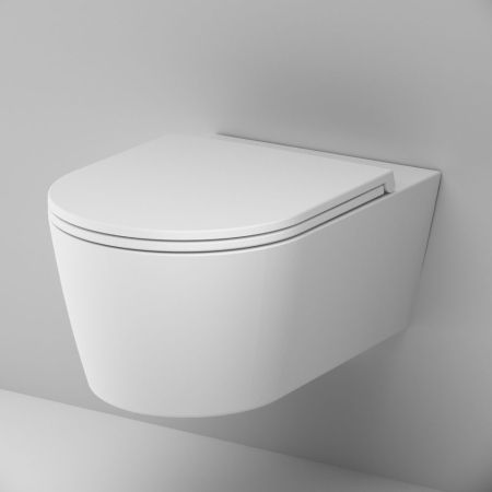 C8F1701MWSC Func подвесной унитаз 54 см FlashClean с сиденьем микролифт, бел мат, артикул C8F1701MWSC