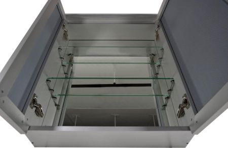 Зеркальный шкаф De Aqua Алюминиум 70 серебро