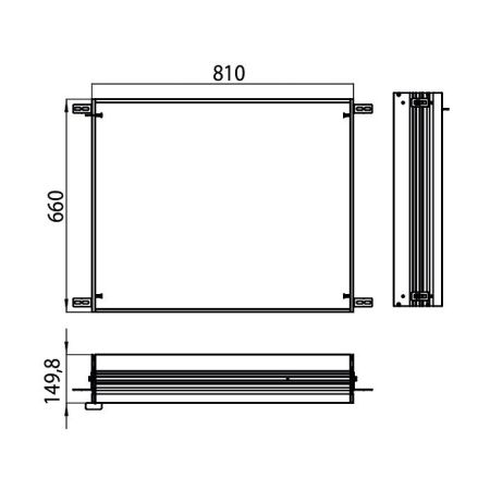 Emco Asis prestige Встраиваемая монтажная рама для зеркального шкафа 815х147хh665мм, артикул 9897 000 08