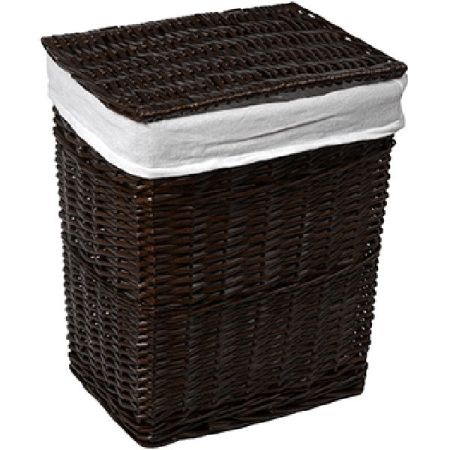 Корзина для белья WasserKRAFT Isar 46x35x55 WB-130-L с крышкой Коричневая
