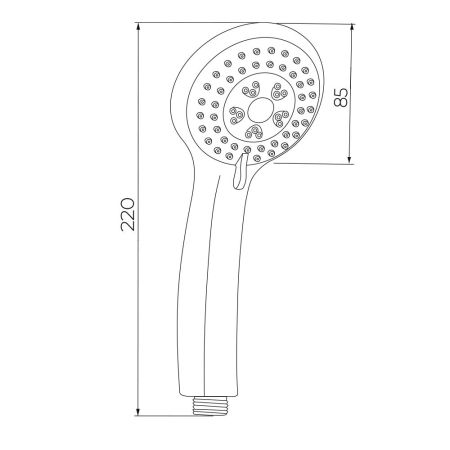 Лейка для душа WesnaArt LD023, хром, артикул LD023