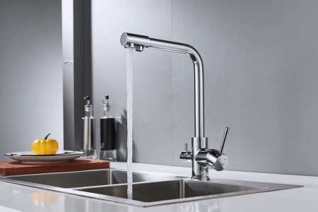Смеситель для кухни с подключением фильтра Shevanik S328, хром