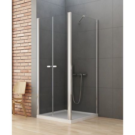 Душевое ограждение NEW TRENDY NEW SOLEO 80x90x195 D-0144A/D-0092B (хром), артикул D-0144A/D-0092B