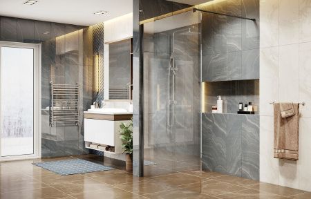 Душевая перегородка Ambassador Walk-in 15031111-ST11, свободный вход, линейный трап, 110см Душевая перегородка Ambassador Walk-in 15031111-ST11, свободный вход, линейный трап, 110см