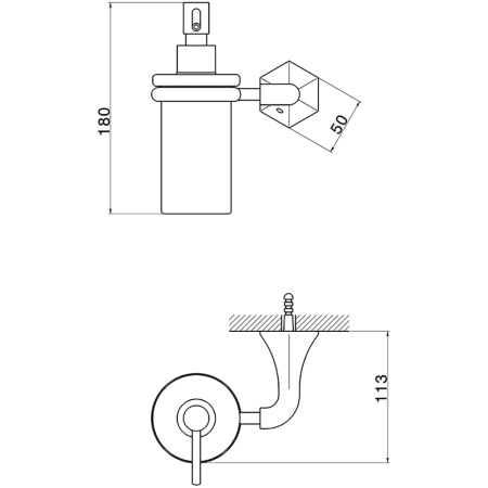 CISAL Cherie Дозатор подвесной, цвет хром/керамика, артикул CE09062021