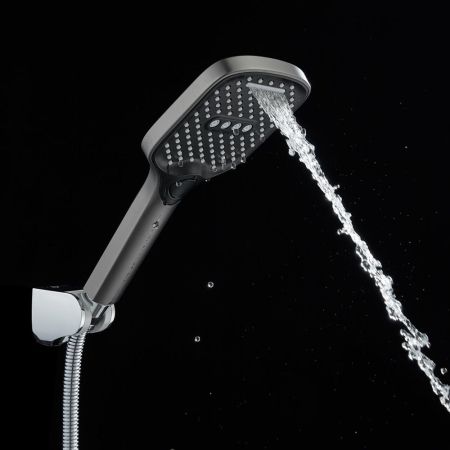 Смеситель на борт ванны Shevanik S4112T, оружейная сталь