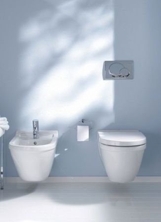 Биде, Duravit, Starck 3, ширина, мм-365, глубина, мм-540, высота, мм-335, тип установки-подвесной, форма чаши-овальная, отверстия для смесителя-одно, материал-керамика, крепеж-есть, цвет-белый, артикул 2280150000