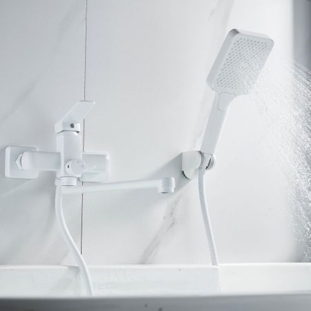 Смеситель для ванны Shevanik S9922C, белый