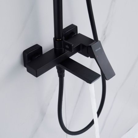 Душевая система Shevanik S4436H, черный