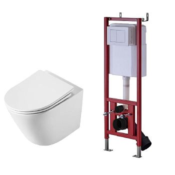 Комплект DQ унитаз DT1476516, инсталляция с клавишей DI8640116 (DS1471603)