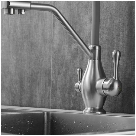 Смеситель для кухни Rose R858L, сатин, артикул R858L