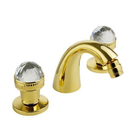 AXO SWAROVSKI Смеситель для биде на 3 отв., золото, артикул 18504