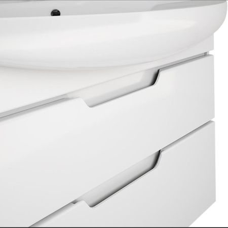 Тумба с раковиной подвесная/напольная Dreja Laguna Plus 105 см, белый, артикул 99-0108-com