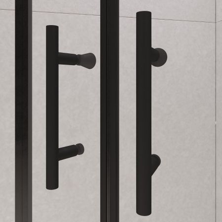 Душевой уголок полукруглый, стеклянный с раздвижными дверями на роликах - RGW PA-51B (Прозрачное, 900x900)