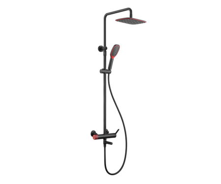 Душевая система Bronze de Luxe AVANTGARDE 2039RH, черный/красный, артикул 2039RH
