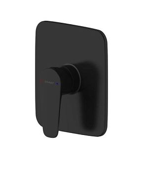 Смеситель для душа встраиваемый на 1 потока Bravat Source PB8173218BW-ENG, черный