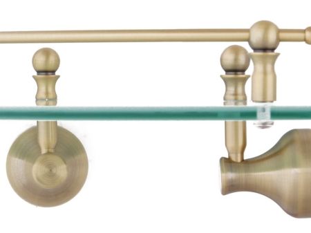 Стеклянная полка Veragio Gialetta VR.GIL-6417.BR угловая Бронза, артикул VR.GIL-6417.BR