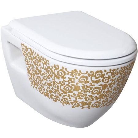 Унитаз биде Creavit Terra TP325-00CB00E-CA00 подвесной Белый с декором без сиденья, артикул TP325-00CB00E-CA00