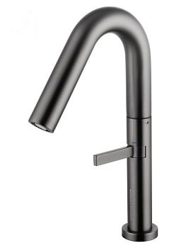 Смеситель для раковины высокий WONZON & WOGHAND, Темный графит (WW-6068-BGG)