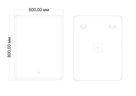 Зеркало с подсветкой ART&MAX VITA AM-Vit-600-800-DS-F, артикул AM-Vit-600-800-DS-F