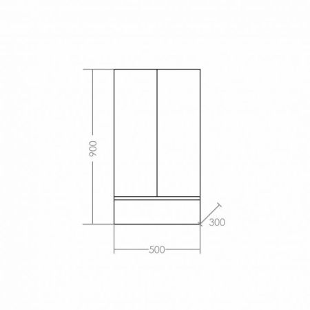 Шкаф подвесной "Марс 500*900" 1 ящ. над стиральной машиной