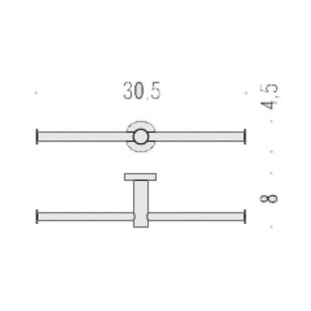 Colombo Forever Держатель для полотенца 59см, цвет: хром, артикул B2910.CR