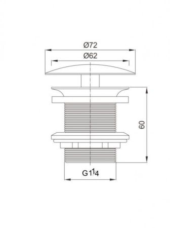 CZR-А81-01 Выпуск для раковины с фиксированной декоративной крышкой, хром, артикул CZR-А81-01