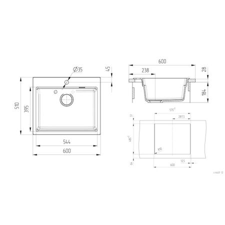 Кухонная мойка Grandex Aqua Comfort 500503, бежевый