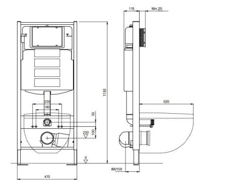 Инсталляция для подвесного унитаза Aquatek Promo 47 INS-0000013
