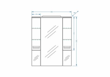 Зеркало-шкаф "Фиора 80/С", артикул SP-00000210