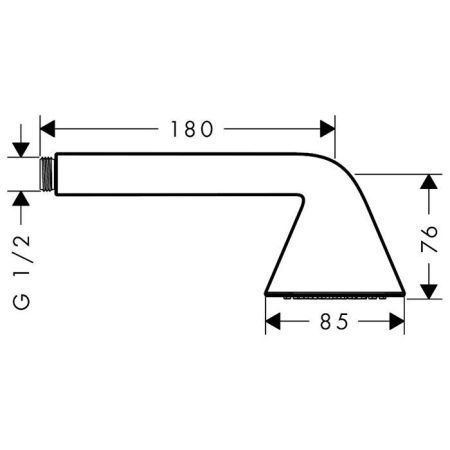 AXOR Ручной душ 85 1jet, цвет шлифованное красное золото, артикул 26025310
