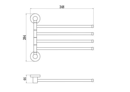 Полотенцедержатель Savol S-005604C, матовое золото, артикул S-005604C