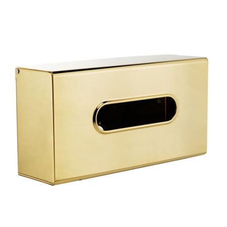 COMPLEMENTI Контейнер Kleenex для салфеток 25,5x13x7h cm , золото, артикул 21990