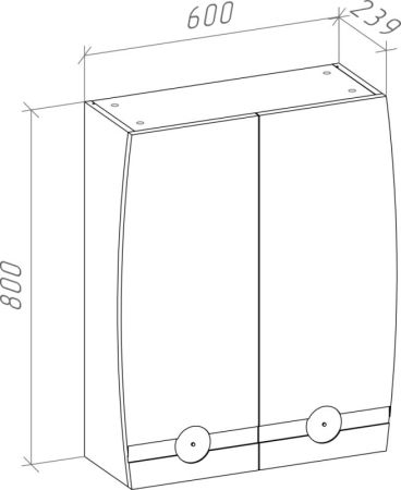 Подвесной шкаф Bellezza Абрис 60 Белый, артикул 4649709190016