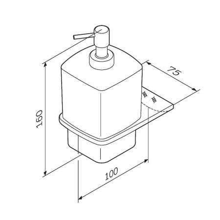 A50A36922 Inspire V2.0, Стеклянный диспенсер для жидкого мыла с настенным держателем, черный, шт A50A36922 Inspire V2.0, Стеклянный диспенсер для жидкого мыла с настенным держателем, черный, шт