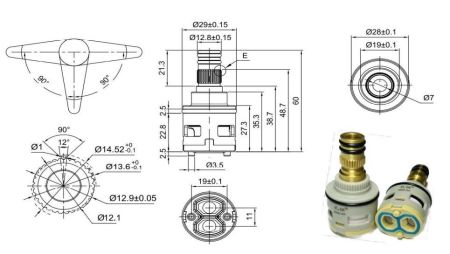 Кран-букса BELZ для переключения 2 режима (BF63), артикул BF63