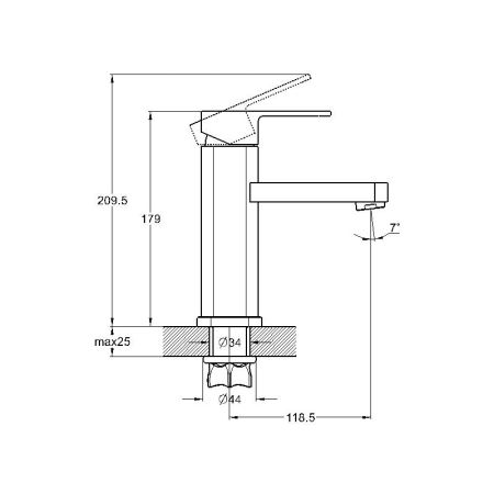 Смеситель для раковины G.Lauf NEB1-A123, хром