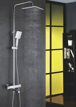 Душевая система с термостатом Rose R3536, хром