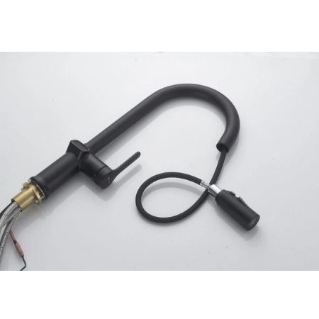 Смеситель для кухни с индикатором температуры Knotlor KN-100/BL, черный, артикул KN-100/BL