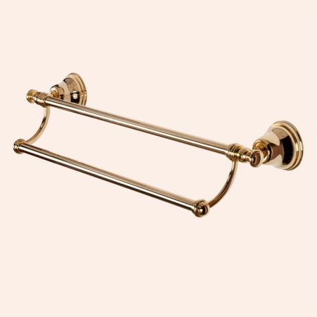 TW Harmony 012, полотенцедержатель двойной 58см, цвет держателя: золото, артикул TWHA012oro