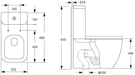 Чаша напольного унитаза Allen Brau Infinity 4.21001.20 белый глянец, артикул 4.21001.20