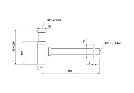 Сифон AQUATEK AQ6013CR, артикул AQ6013CR