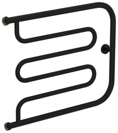 Полотенцесушитель водяной Лира 500х650 Н. Г. 1" (Матовый Чёрный), артикул 31-0011-5065