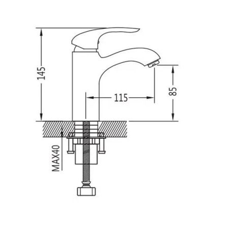 Смеситель для раковины Shevanik S5501, хром, артикул S5501