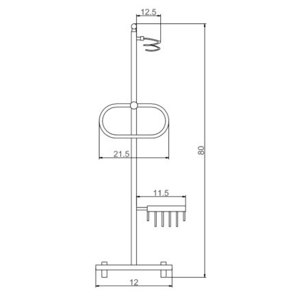 Напольная стойка Savol S-00A05, хром, артикул S-00A05