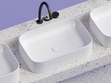 Умывальник чаша накладная прямоугольная Элемент (Element) 605x380x150мм, артикул CN6053