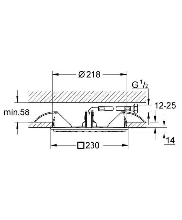 Верхний душ GROHE Rainshower Allure 230x230 мм, хром (27863000), артикул 27863000