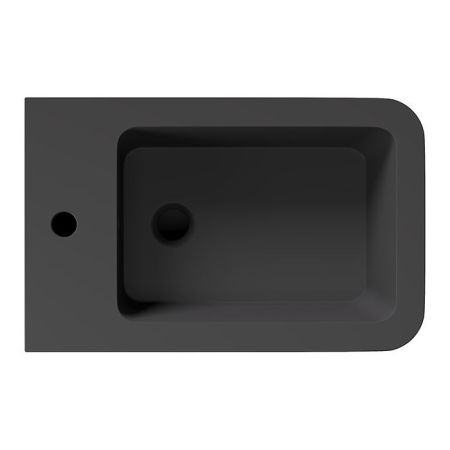 Биде, Alice, Hide, тип установки-подвесной, ширина, мм-350, глубина, мм-550, высота, мм-285, форма чаши-прямоугольная, отверстия для смесителя-1, материал-керамика, вид грязеотталкивающего покрытия-Aliglaze+, крепления в комплекте, без сливного механизма,, артикул 31220108SET