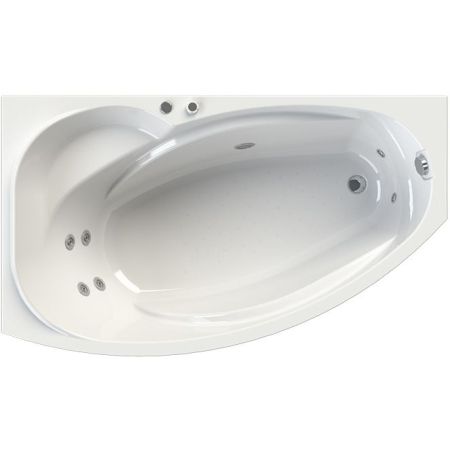 Акриловая ванна Radomir Wachter София 169x99 форсунки Хром L с гидромассажем, артикул 3-01-2-1-0-319