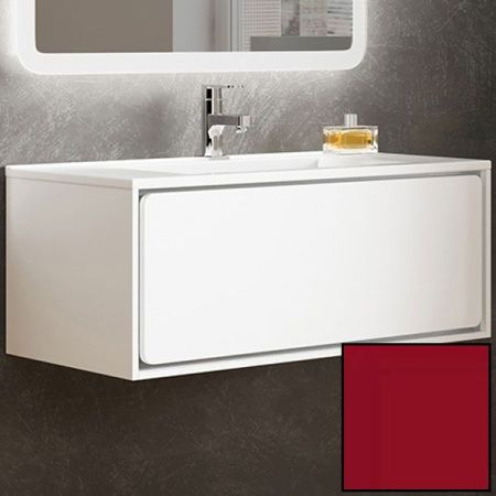 Тумба с раковиной SanVit Бруно-1 120 kbruno1120 в цвете Ral подвесная Красный глянец, артикул kbruno1120